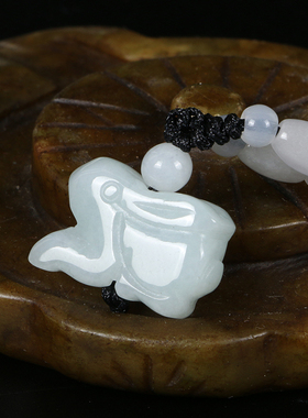 极速翡翠兔吊坠生肖兔立体兔x子男女项链挂件玉石兔坠挂坠羊兔拱