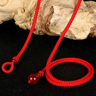 极速红玛瑙本命年红绳腰w链腰带鸿运当头红绳男女款 礼物