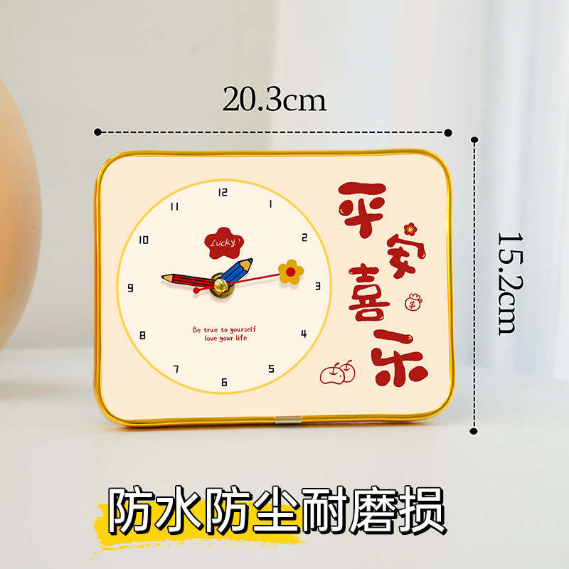 新品时钟b桌面摆件家居装饰品轻奢电视柜玄关钟表摆放式客厅摆台