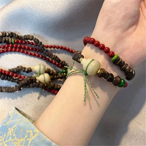 极速朱砂搭配达拉干沉z香两圈手链 TY1017