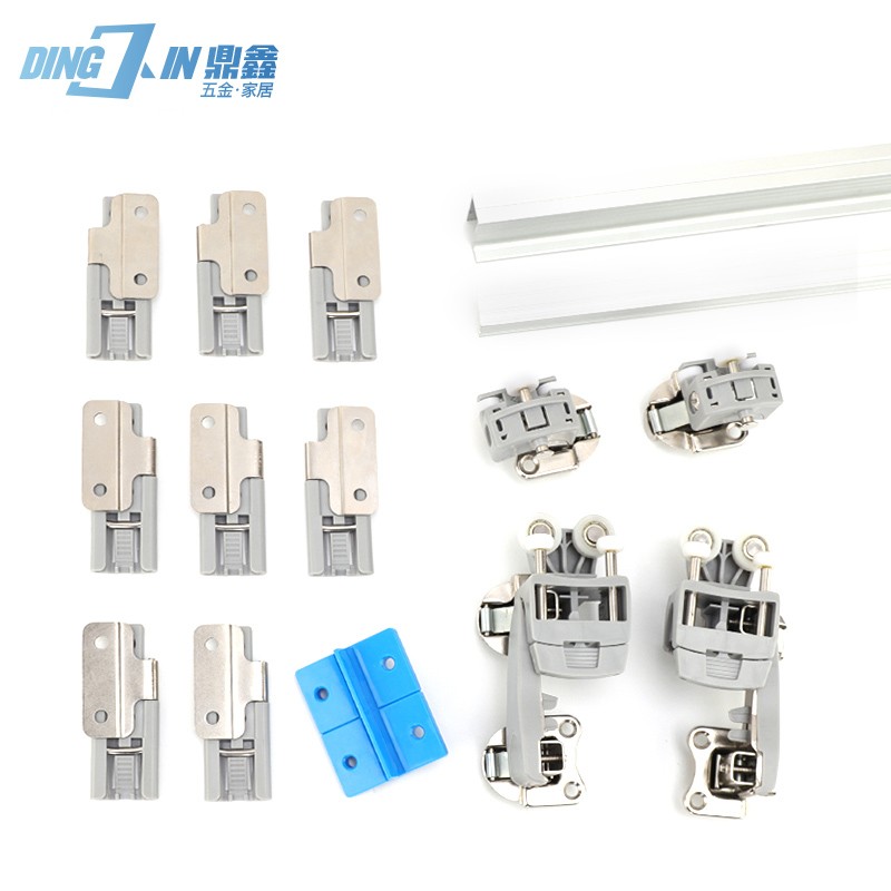 极速衣柜折叠门五金配件推拉移门路轨道家用衣R帽间柜门对折门导