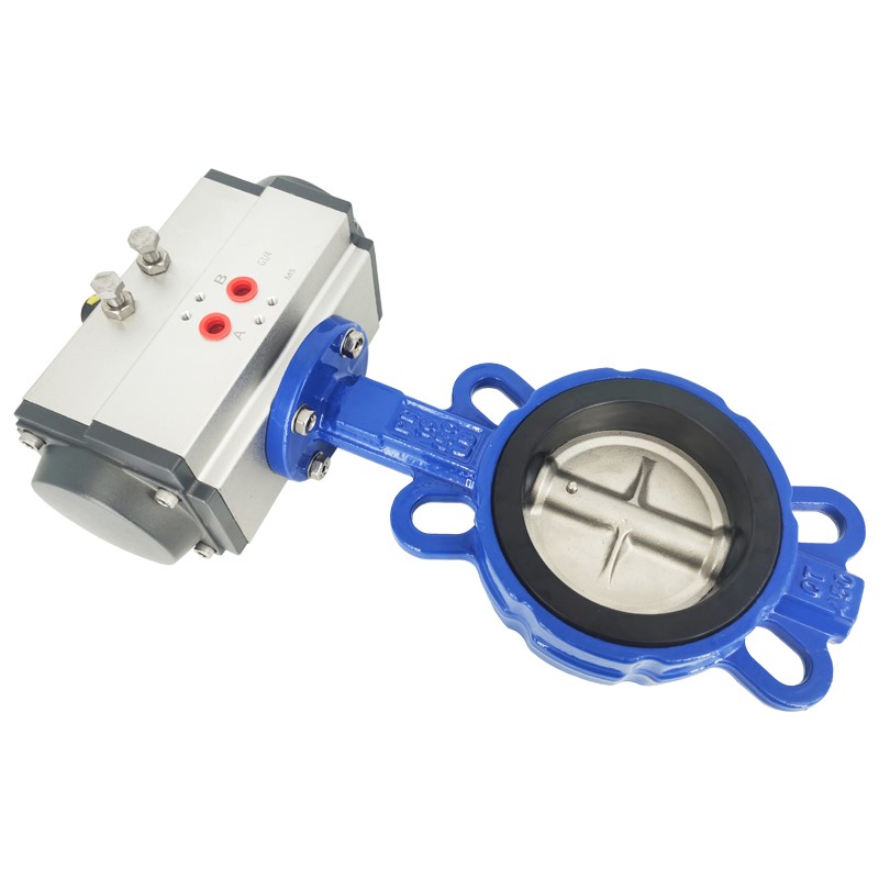 极速气动蝶阀对夹式D671X-u16Q橡胶四氟密封球磨不锈钢蝶阀DN50 6