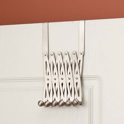 新品6 Hook Fhlexible Back Door Hanger Rack Bathroom Kitchen