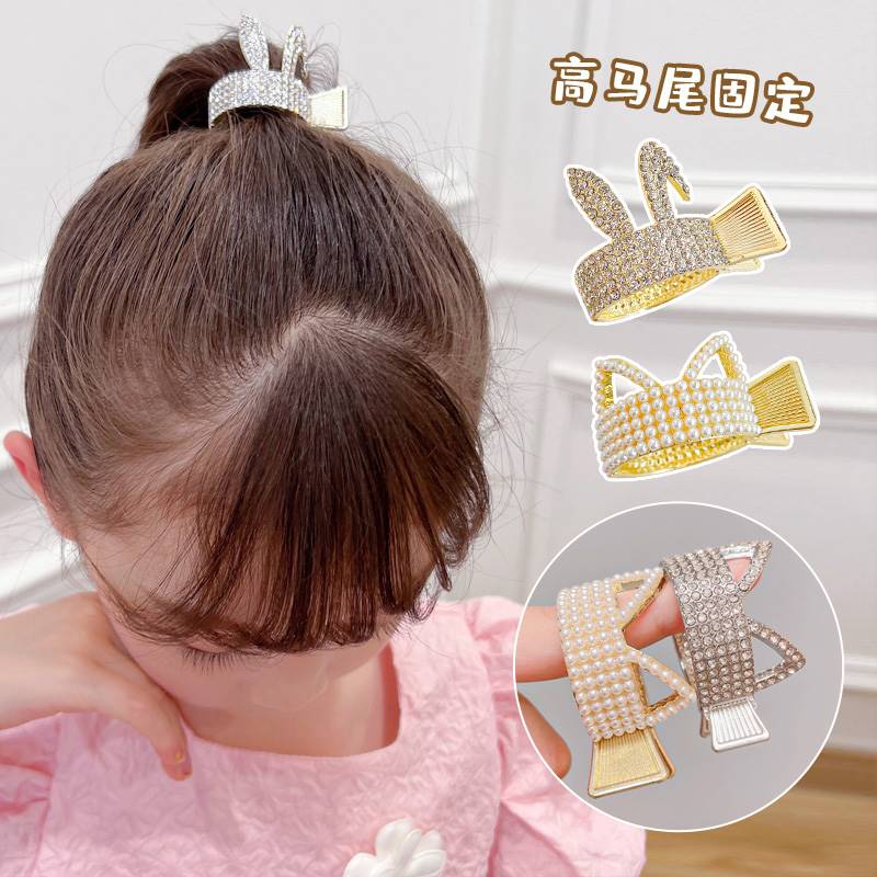 极速儿童高马尾抓夹固定神器网红2022新款宝P宝发夹女童发卡夏女