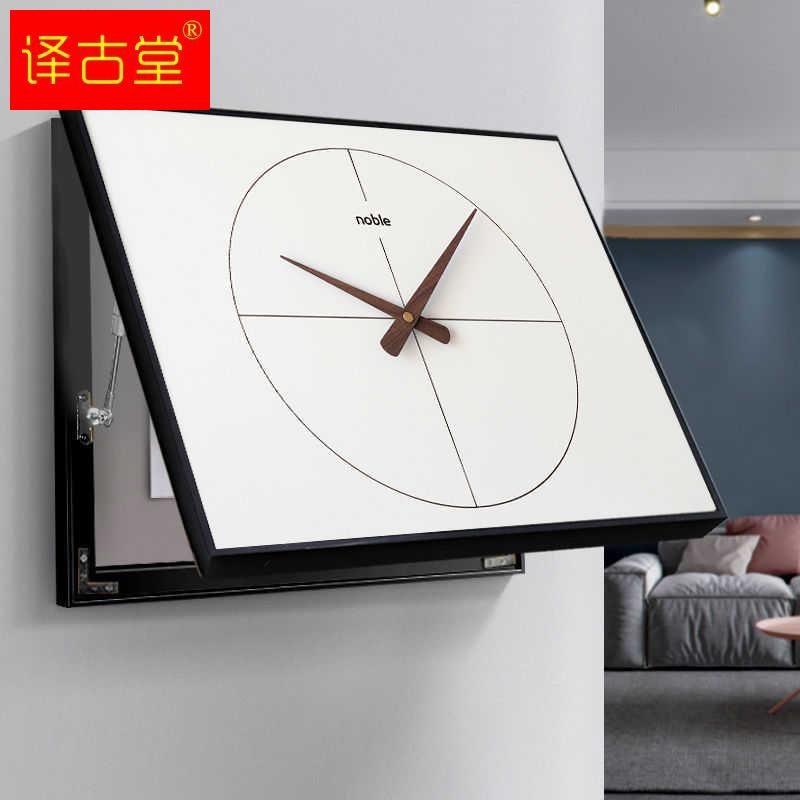 极速液压a式现代电表箱装饰画挂钟带钟表电闸配电盒遮挡电箱时钟