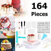 Cahke Cake Turntable 极速164PCS Kit Pastry Decorating Suppli
