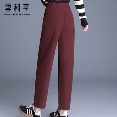 2025新款秋冬中年妈妈裤t子高腰显瘦中老年女裤秋冬加厚松紧腰长