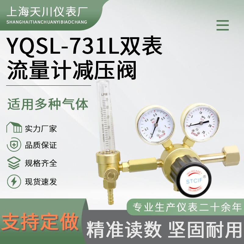 减全铜流量计表标准气体减压阀YQ双SL-731L-.0-1L/min5L 25L钢1瓶