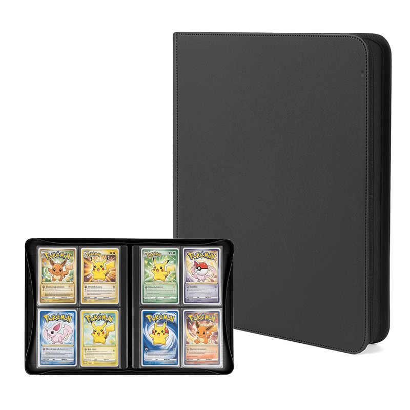4格9格卡册游戏王万智牌宝可梦皮质封面收藏小卡片保护收纳册卡包