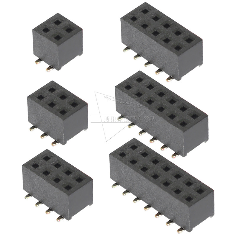 双排母贴片2.0mm间距2*2P/3/4/5/6/8/9/10/12P排针座接插件连接器