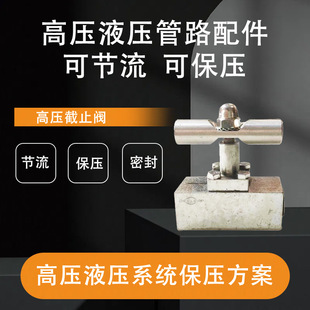 NPT3/8内螺纹高压液压截止阀耐70MPa压力液压系统阀座节流保压阀