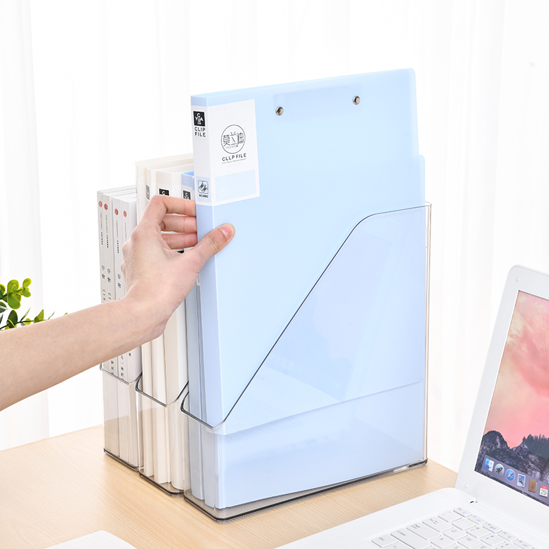 加厚文件架资料框书立架s档案筐桌面简易桌上文件框资料架办公用