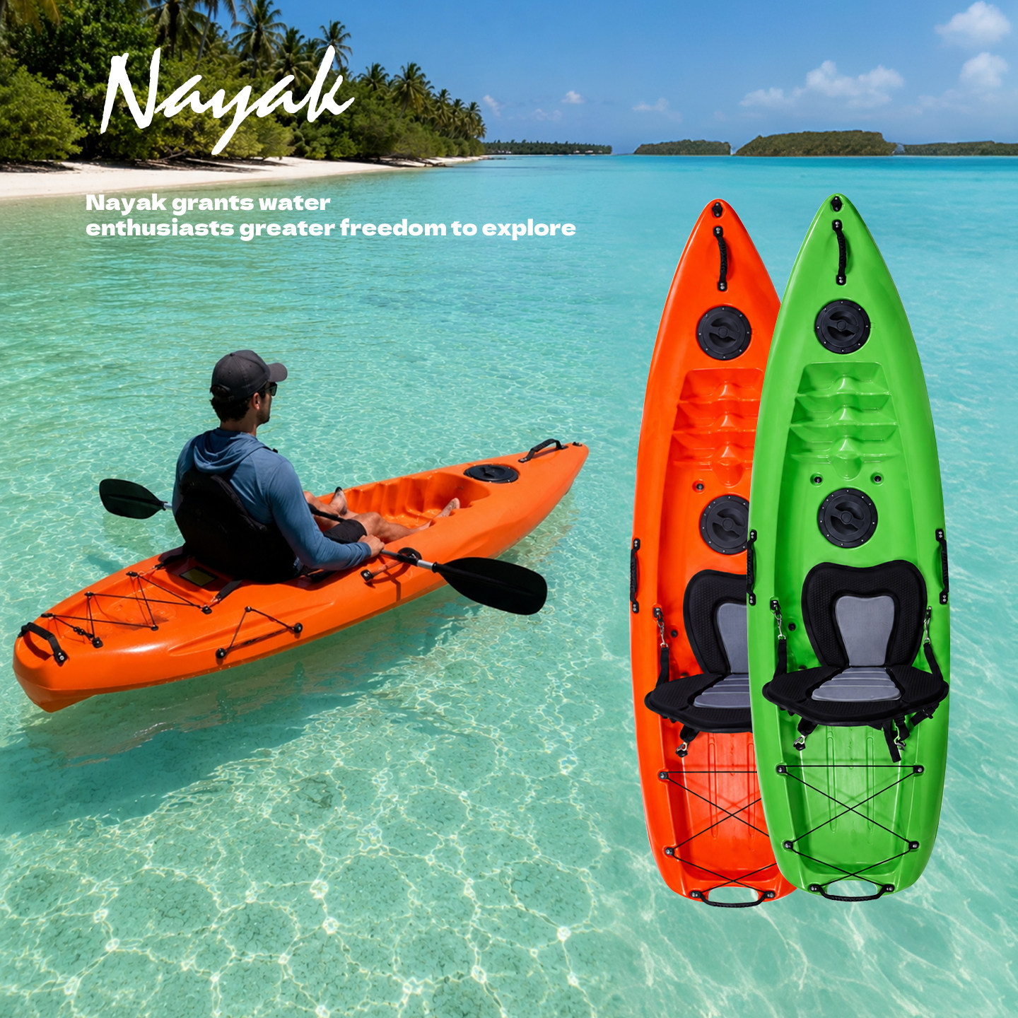 Nayak/2.6m单人钓鱼艇 材质：LLDPE 载重：80kg 2600x700x300
