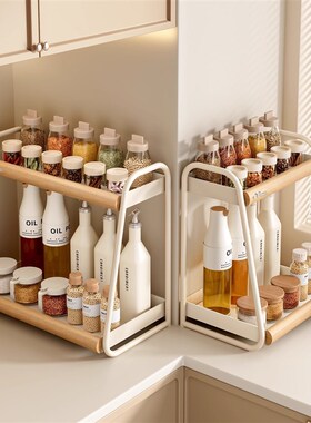 多功能台面d转角调味料罐瓶油盐酱醋收纳层架加厚调料置物架厨房