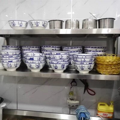 厨房置物架壁挂式不锈钢挂墙架子吊架G调味架三层上墙架饭店收纳