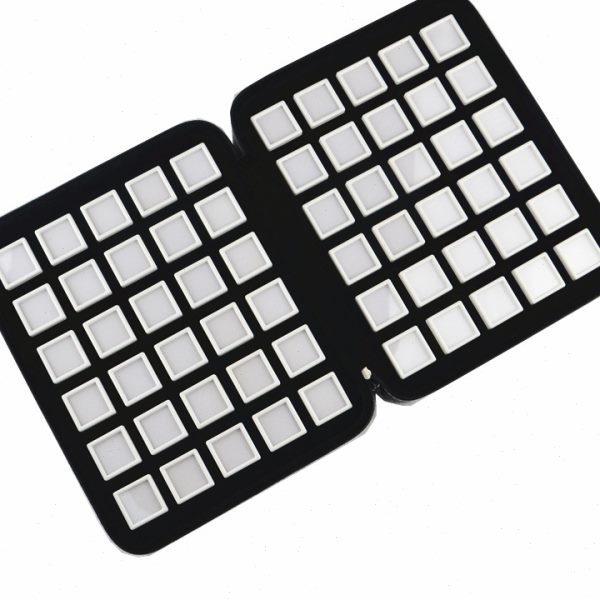 亚克力裸石盒裸钻样品盒透明塑料盒方形彩色盒箱包戒面展示盒子