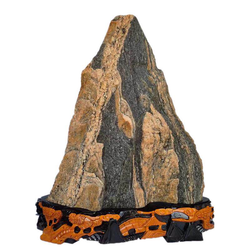 保真泰山石天然奇石原石办公室公司室内靠山石山顶阳石刻字摆件