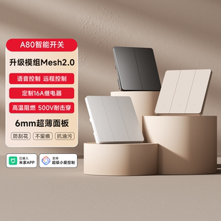 奥克斯已接入米家app智能开关mesh2.0控制面板远程语音双控单零火