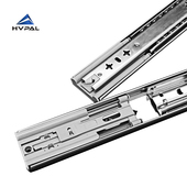 53宽阻尼加厚三节缓冲重型抽屉导轨机柜滑道房车滑轨承重115公斤