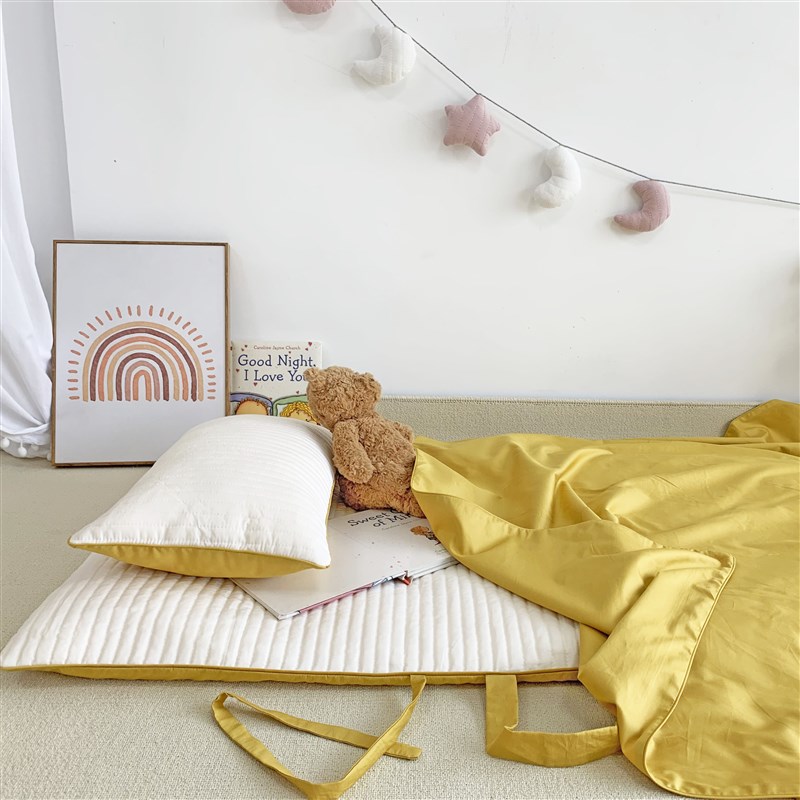 宝宝幼儿园被褥三件套 便携式入园床垫 纯棉床上用品入园专用