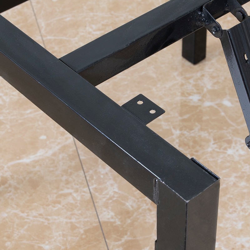 简易折叠桌腿支架 铁桌脚架子 对折桌子腿 弹簧架 餐桌脚架 烤漆