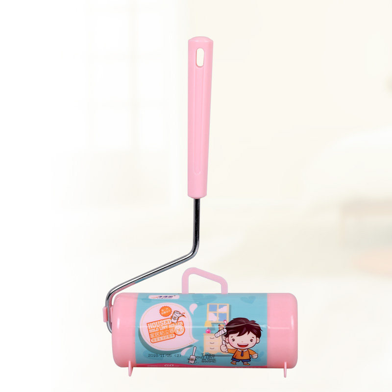 净得丽家居粘尘纸 可撕式16cm粘毛器衣物除尘滚 斜撕粘毛滚筒8116