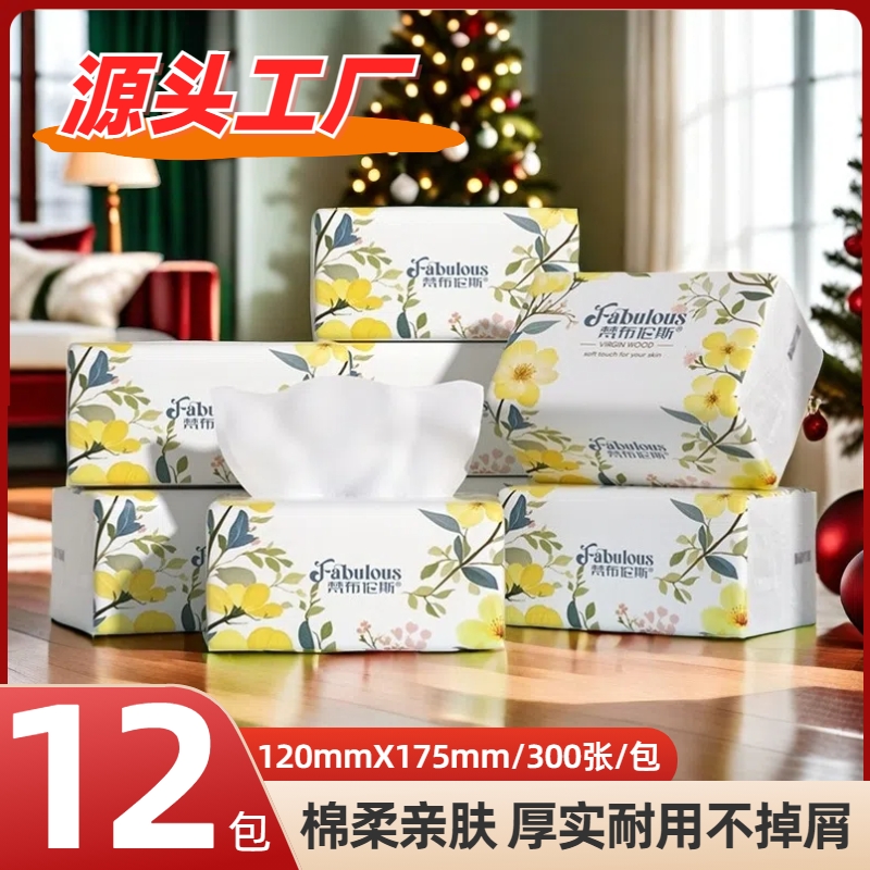 梵布伦斯小清新加厚家用抽纸