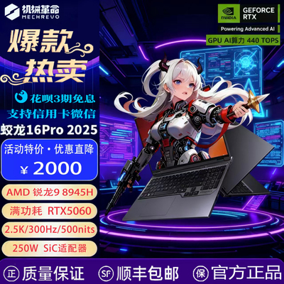 MECHREVO/机械革命 蛟龙16 Pro 2025锐龙游戏本电脑办公笔记本