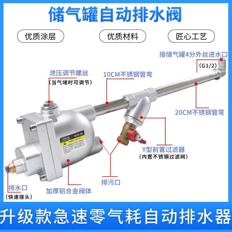 YF-20D空压机储气罐急速自动排水器 YF-20A零气耗大排量4分放水阀,五金/工具,其他阀门,淘宝优惠券,粉丝福利购,淘宝优惠卷