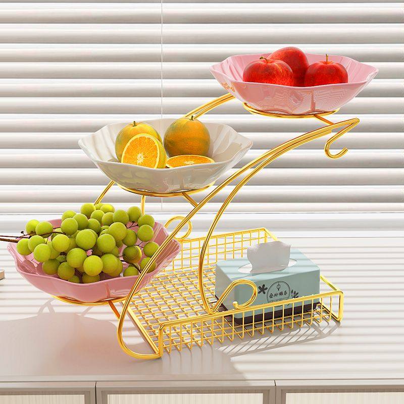 瓜果盘收纳架子果盘家用创意果盘单层多层餐桌茶几水果零食收纳筐,家居饰品,果盘/果篓,淘宝优惠券,粉丝福利购,淘宝优惠卷