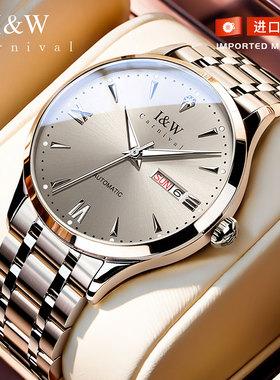 瑞士新款iw爱沃驰简约男士机械手表男款进口机芯精钢防水品牌腕表