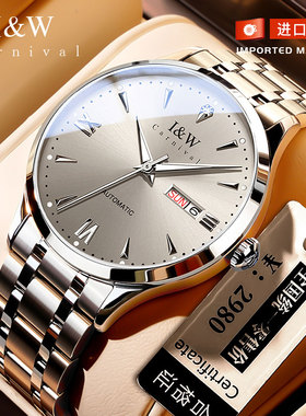 瑞士新款iw爱沃驰简约男士机械手表男款进口机芯精钢防水品牌腕表