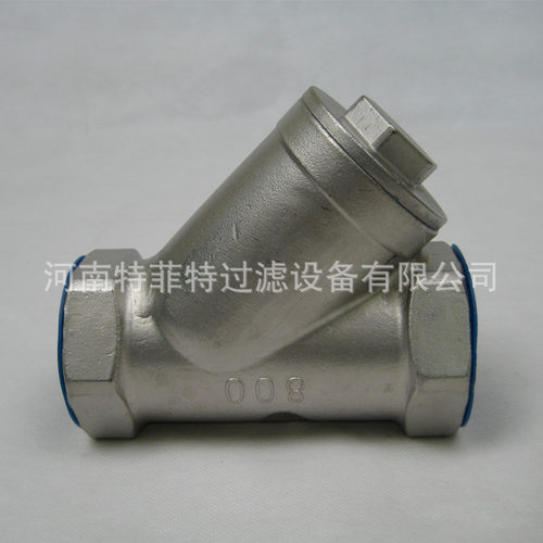 特菲特厂家供应不锈钢网Y型过滤器 6分螺纹120目双层网