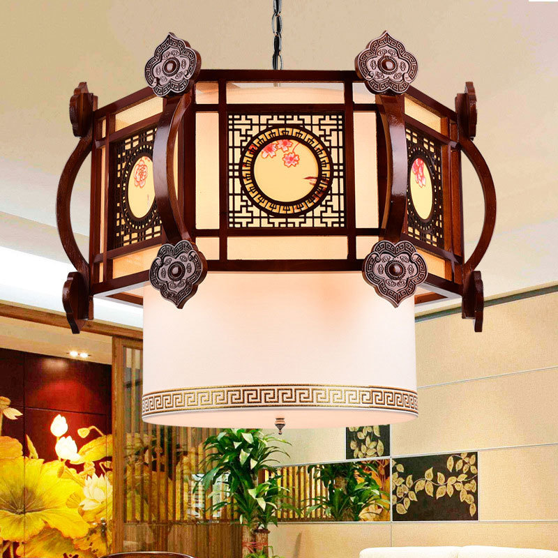 新中式吊灯 如意实木古典餐馆阳台茶楼酒店客厅包厢工程吊灯