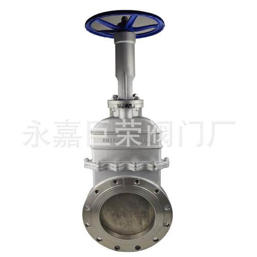 手动污水闸板阀暗杆刀型闸阀管道排污阀DMZ73X-10CDN80