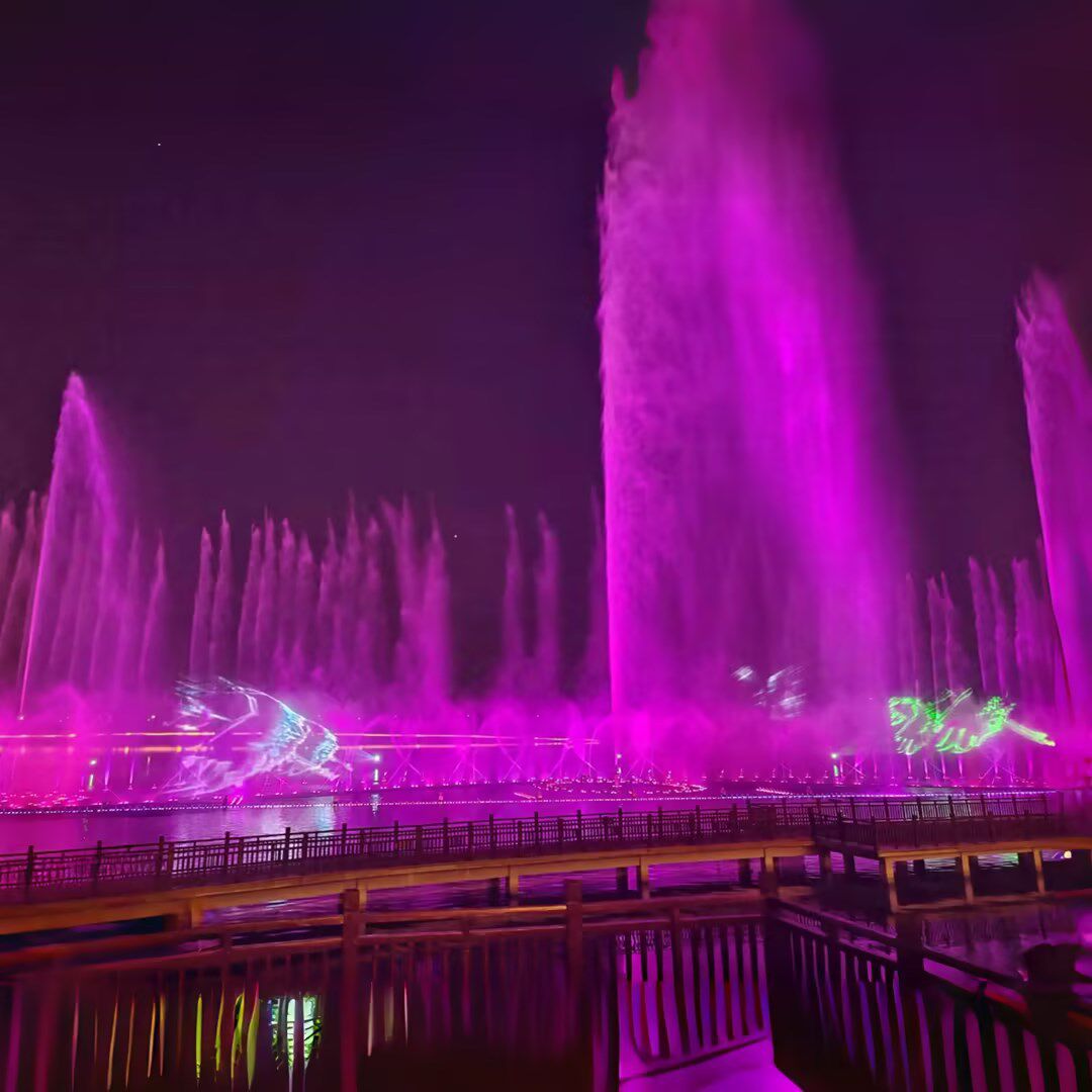 音乐喷泉设备户外景区湖水水池景观设计制作音乐灯光喷泉设备厂家