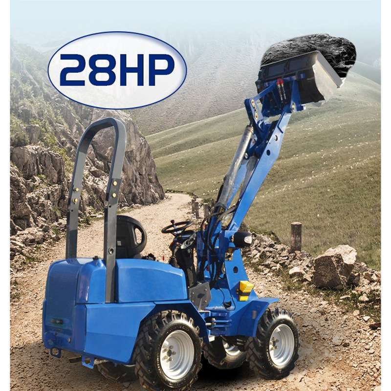 出口南美HT180轮式装载机 28HP小型铲车家用农用工程施工装载机