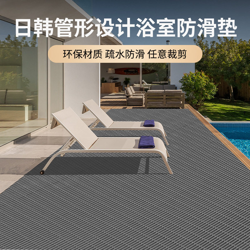 跨境浴室防滑垫淋浴卫生间专用脚垫泳池镂空垫子加厚PVC地垫防水