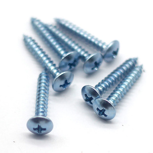 蓝白锌 ST6 大圆头自攻 上海自攻 伞头自攻 加硬大扁头自攻钉