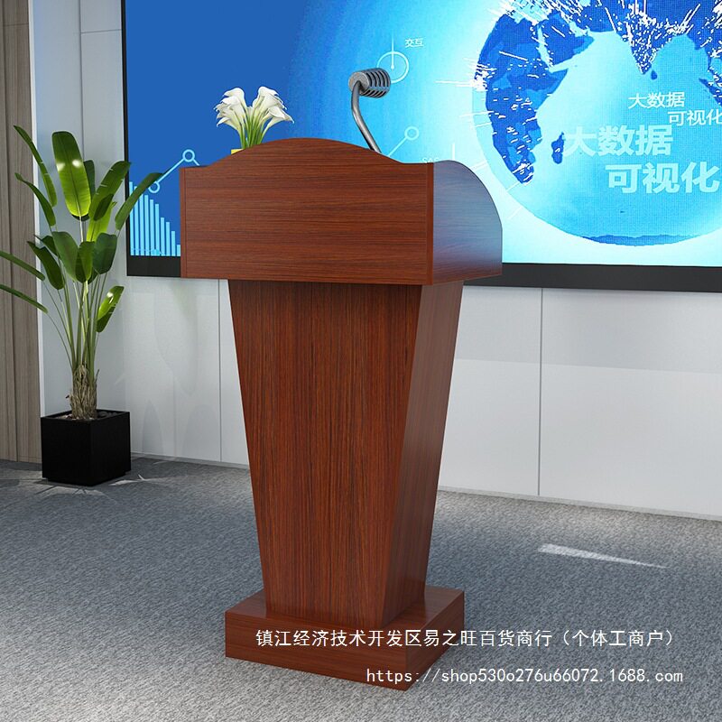 讲台老师讲桌多媒体演讲台迎宾台学校教室教师讲台桌高级灰无抽款