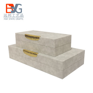 精致收纳盒 饰衣帽间新中式 轻奢摆件家居饰品高档首饰盒玄关软装 装