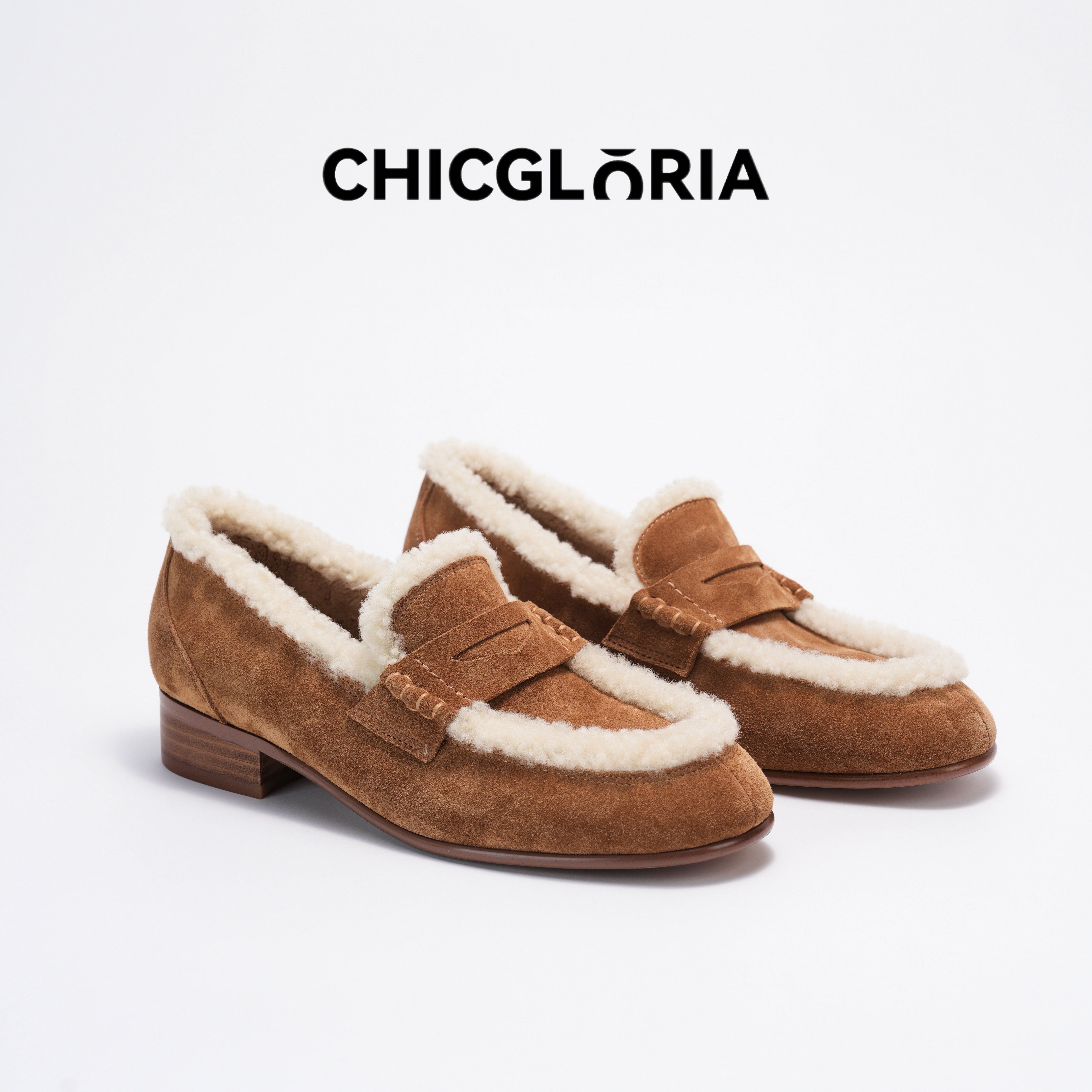 CHICGLORIA｜复古牛京保暖乐福鞋女秋冬新款休闲软底低跟鞋,女鞋,勃肯鞋/软木鞋,淘宝优惠券,粉丝福利购,淘宝优惠卷