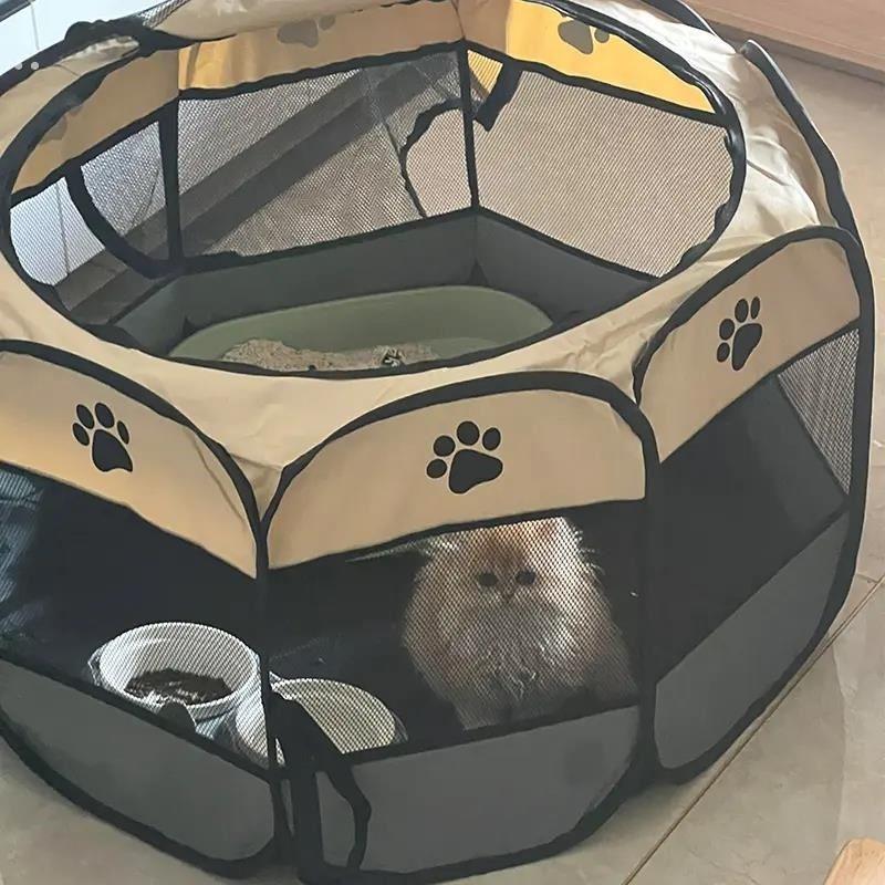 八角宠物围栏室内家用防护栏猫窝封闭式产房生产箱折叠式狗狗帐篷