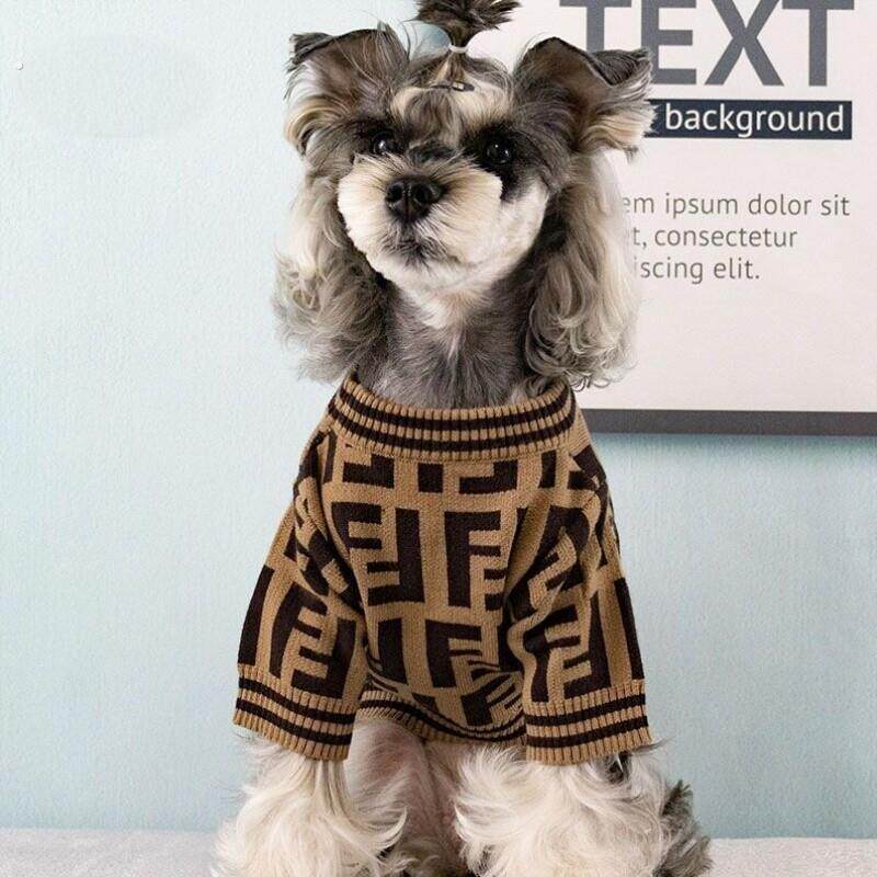 史宾格犬衣服狗衣服秋冬装雪纳瑞泰迪贵宾柴犬针织衫外套宠物毛衣