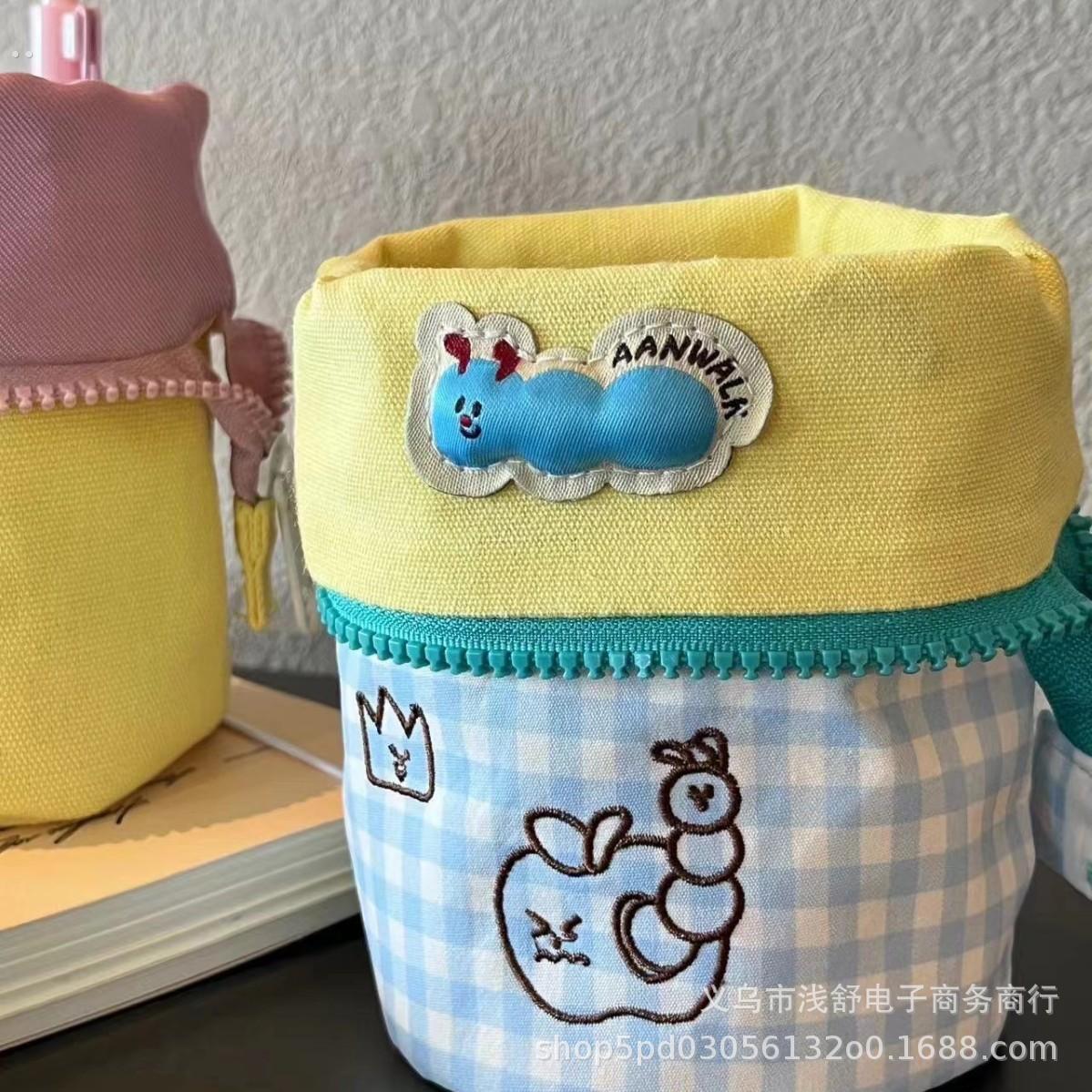 创意笔筒INS高颜值学生竖翻折叠笔袋大容量铅笔盒