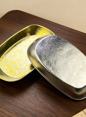 纯钛结晶彩色鱼盘椭圆形家用托盘烤肉餐盘果蔬盘零食水果盘韩式盘