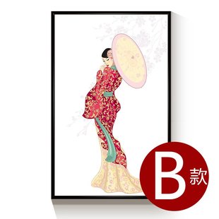 日式韩式餐厅酒楼茶馆装饰画有框画可商业挂画酒店装饰品客厅装饰