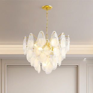 法式穆诺la中古玻璃吊灯设计师款餐厅创意复古卧室别墅吊灯