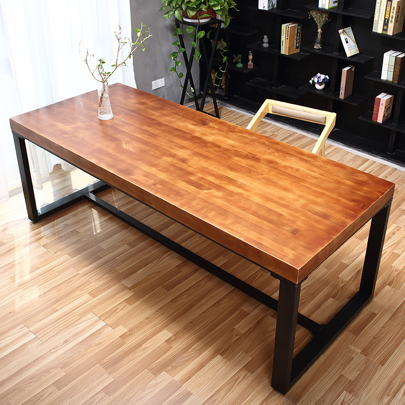 实木电脑桌书桌台式学生家用卧室简约现代工作台双人电竞办公桌子