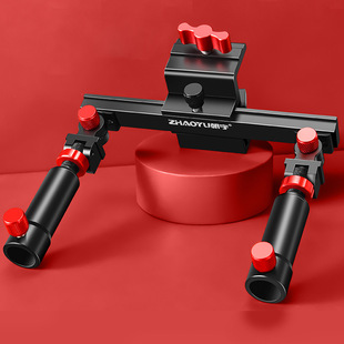 钓台双炮台支架钓台配件大全铝合金加厚双炮台架座双杆双头渔具